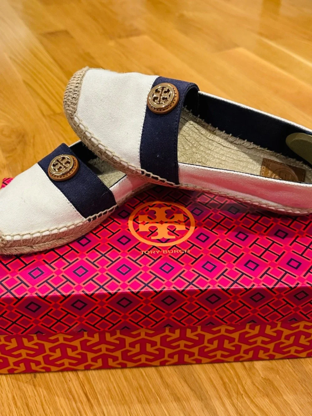 Tory Burch Beacher Canvas Espadrille Flats